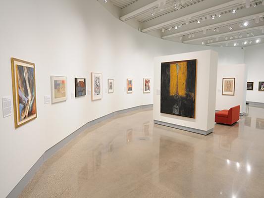 Artworks on display in the Kruizenga Art Museum 