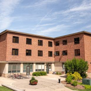 Exterior of back Durfee Residential Hall