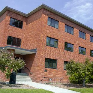 Exterior of Kollen Residence Hall from Columbia Avenue