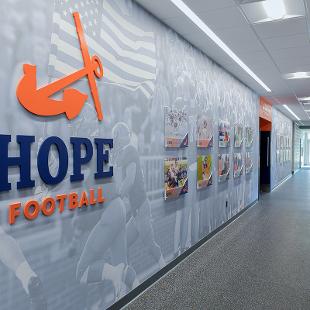 In the main hallway, historical moments and notable performances for the football, baseball and softball programs are on displayed to honor tradition and excellence