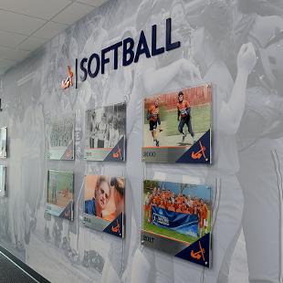 In the main hallway, historical moments and notable performances for the football, baseball and softball programs are on displayed to honor tradition and excellence