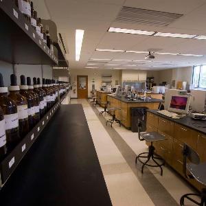 A science lab in A. Paul Schaap Science Center