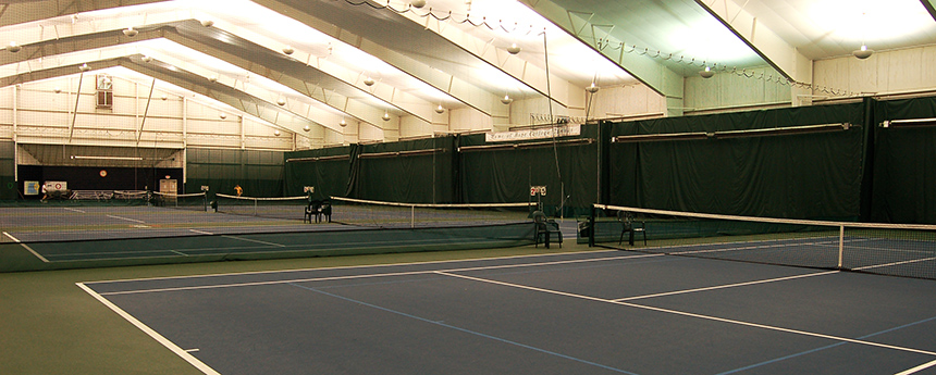 Inside of the Dewitt Tennis Center