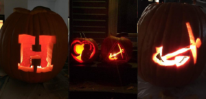 Three Hope College Pumpkins