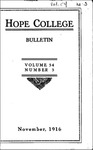 1916年。V54.03。11月公告。由希望世界杯荷兰vs厄瓜多尔走地学院