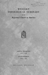 西方神学院目录:1951 - 1952年由西方神学院