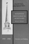 西方神学院目录:1961 - 1962年由西方神学院