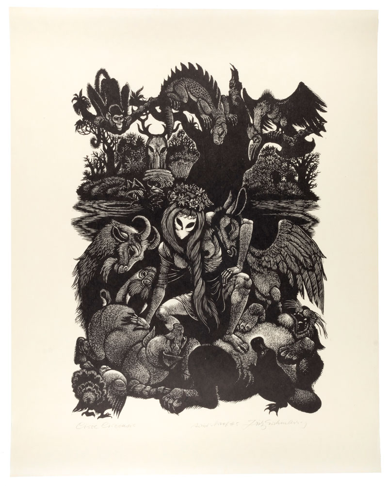 赛丝Cirensis Fritz Eichenberg木版画